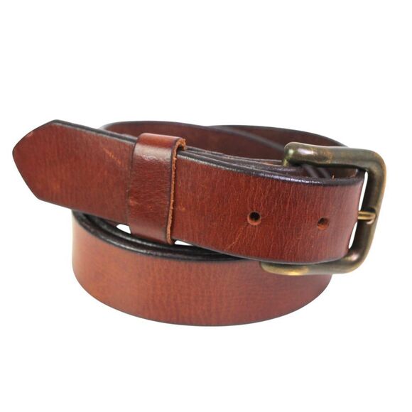 CLASSIC BROWN GENUINE LEATHER 1 1/8"Wd CASUAL DRESS WOMEN'S BELT Sz M/32 (I57 - Picture 6 of 13